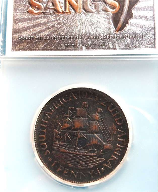1923 1/2d Half Penny NGC MS60BN Graded