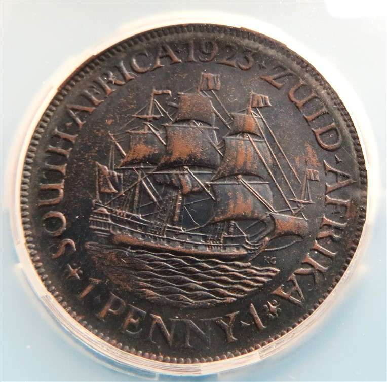 1923 1/2d Half Penny NGC MS60BN Graded