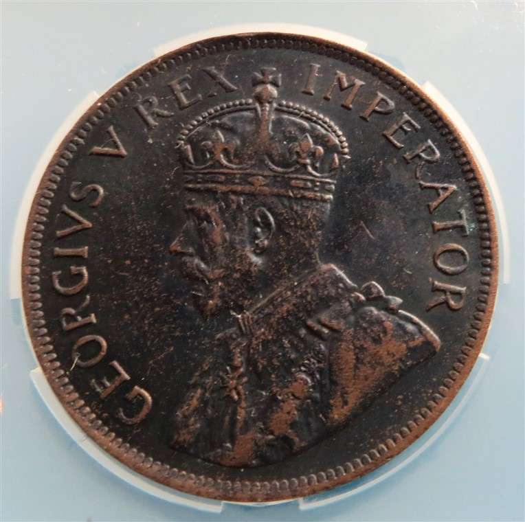 1923 1/2d Half Penny NGC MS60BN Graded
