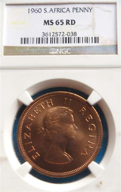 1960 1d Penny NGC MS65 Graded