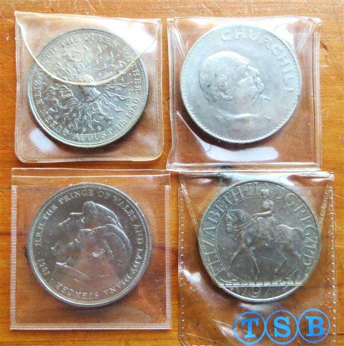 4 x Different GB Crowns - Bid per Coin