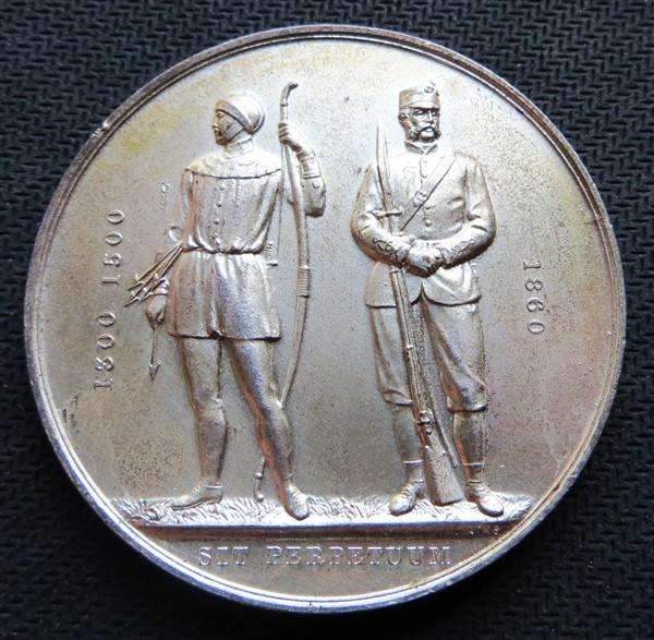 1860 - 1960 Large National Rifle Association Centenary Medallion - Unknown Metal