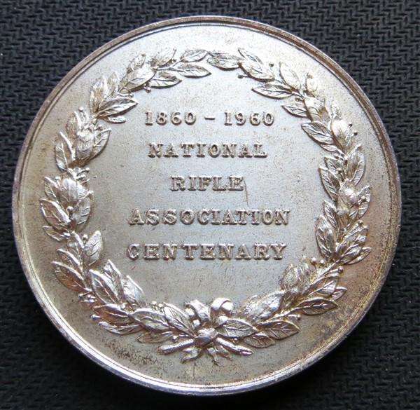 1860 - 1960 Large National Rifle Association Centenary Medallion - Unknown Metal