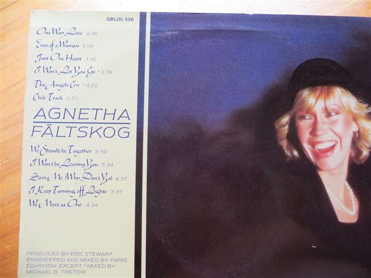 Agnetha Faltskog (of ABBA) - Eyes of a Woman Vintage Vinyl LP - VG