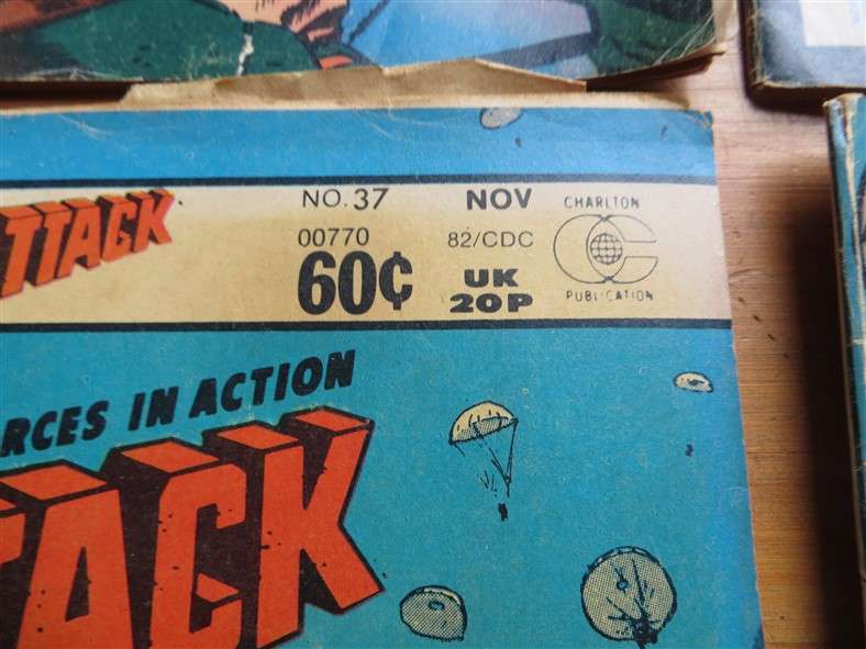 4 x Charlton Comics - Battlefield Action & Attack Comics