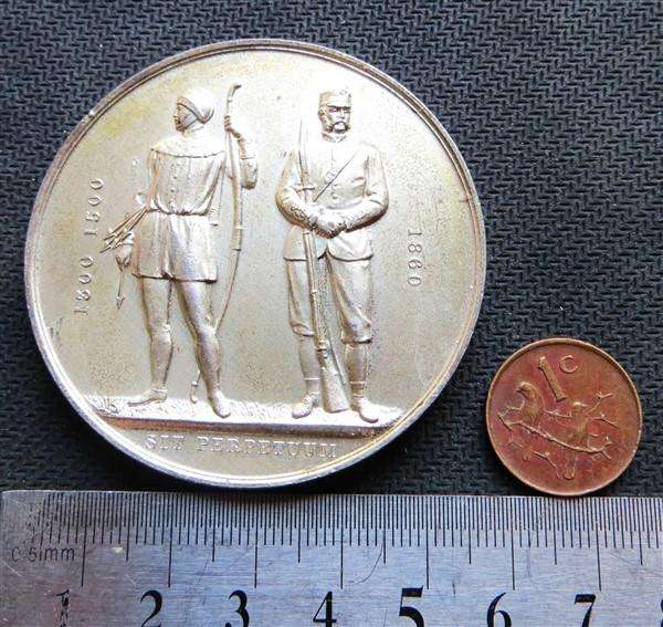 1860 - 1960 Large National Rifle Association Centenary Medallion - Unknown Metal