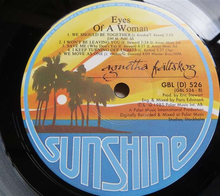 Agnetha Faltskog (of ABBA) - Eyes of a Woman Vintage Vinyl LP - VG