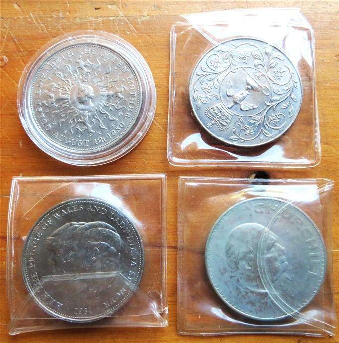 4 x Different GB Crowns - Bid per Coin