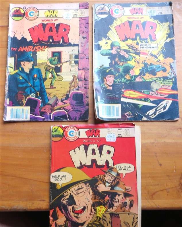 3 x Charlton Comics - WAR Low Number Comics