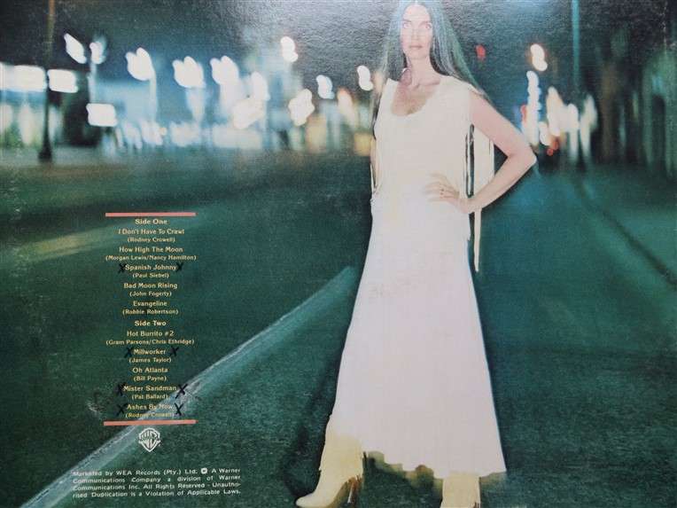 Emmy Lou Harris - Evangeline Vintage Vinyl LP - VG