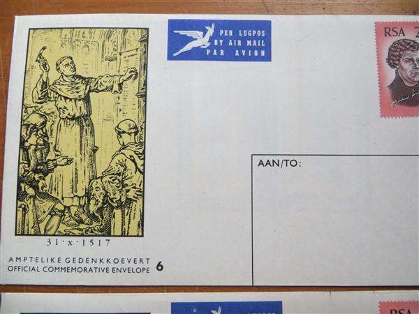 2 x RSA Covers No.6 - Addressed & Unaddressed - See Error on Airmail Tag