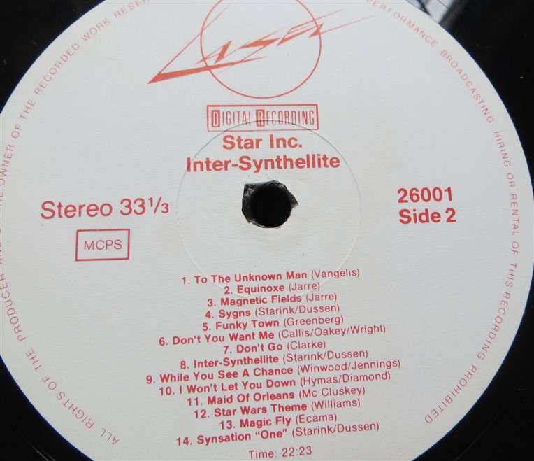 Inter Synthellite - Synthesizer Hits Vintage Vinyl LP - VG