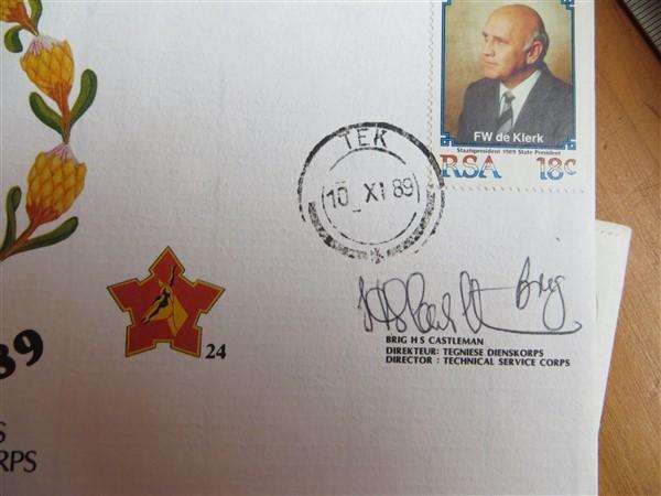 12 z SADF Signed RSA Covers - SADF Regiemnts + Photo Cards etc..