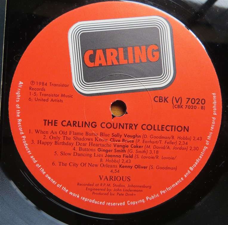 Carling Country Collection - Vintage Vinyl LP - VG