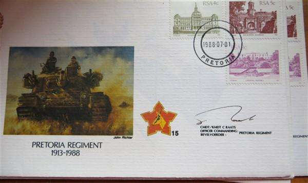 12 z SADF Signed RSA Covers - SADF Regiemnts + Photo Cards etc..