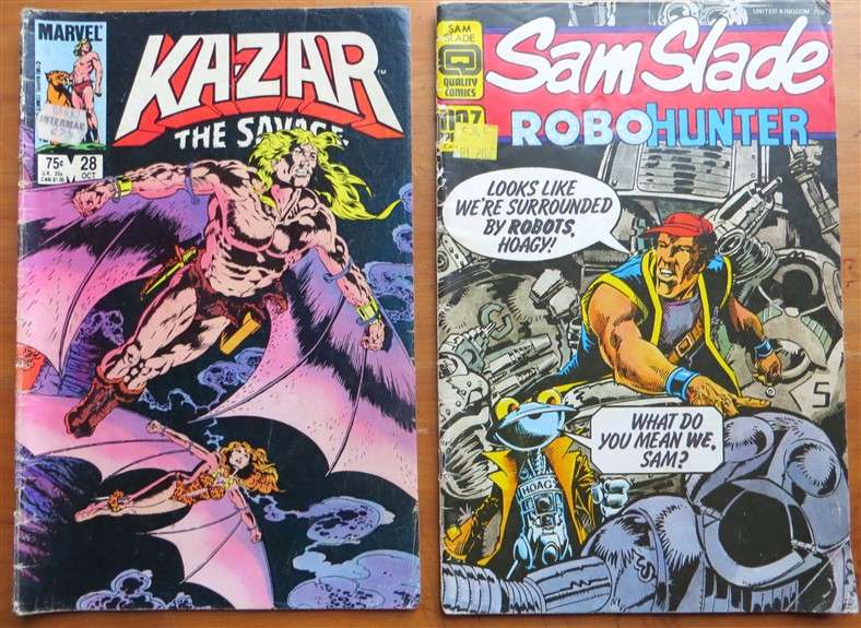 2 x Comics - Marvel Kazar the Savage & Quality Sam Slade Robo Hunter