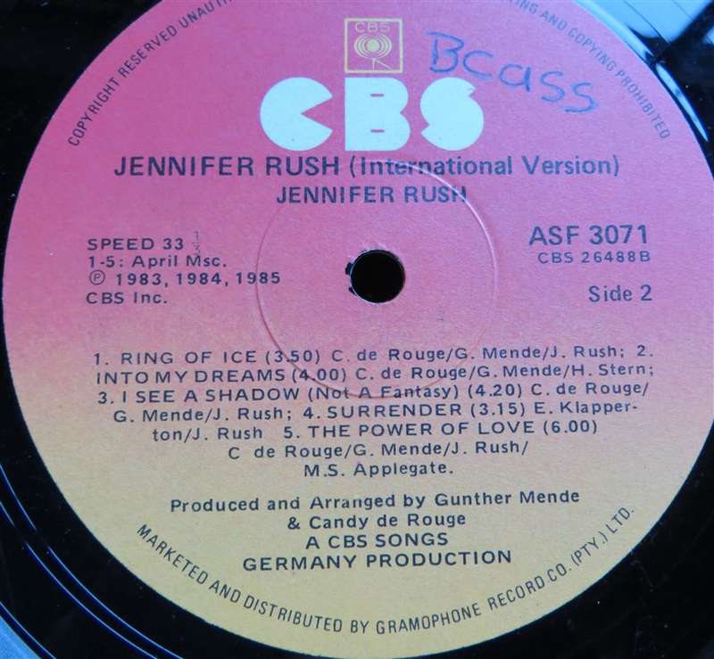 Jennifer Rush - Vinyl VG / Cover VG