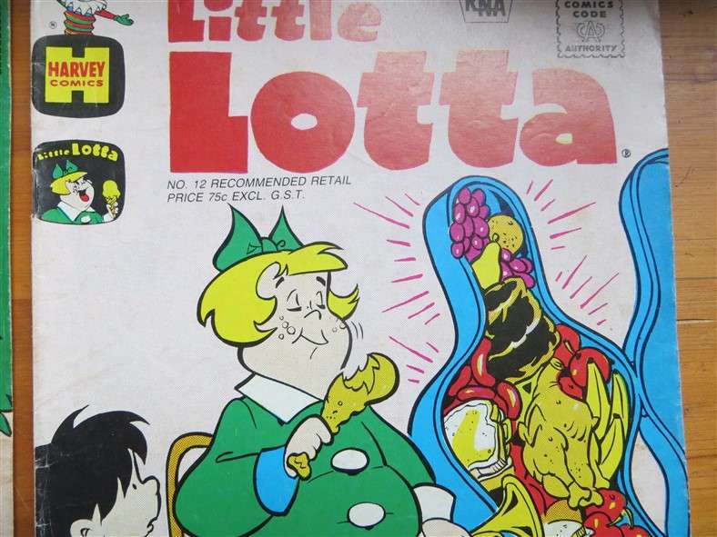 4 x Vintage Little Lotta + Baby Huey Comics Lot - Low Numbers - 1 Bid for All