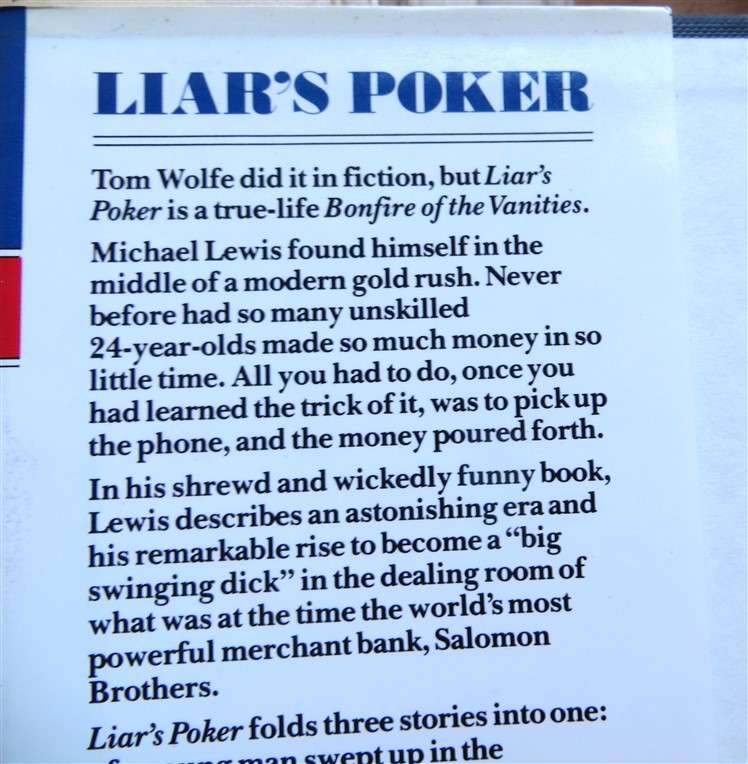Liar's Poker - Two Cities , True Greed - Hardcover