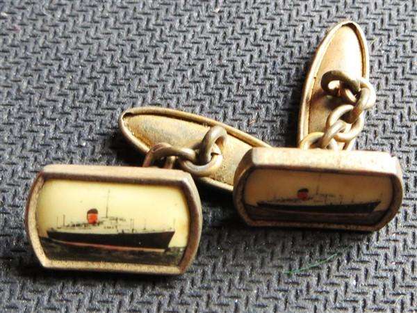 Union Castle Shipping Lines pair of Cuff Links