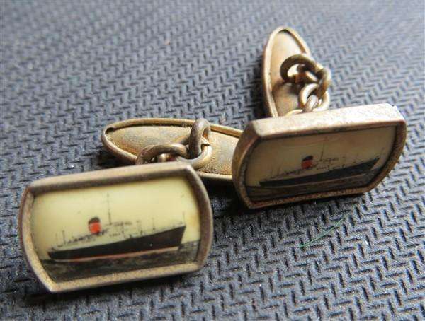 Union Castle Shipping Lines pair of Cuff Links