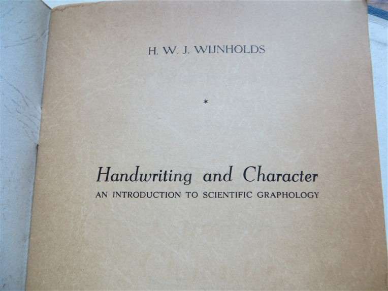 Handwriting & Character - H.W.J Wijnholds - Hardcover + Supplement