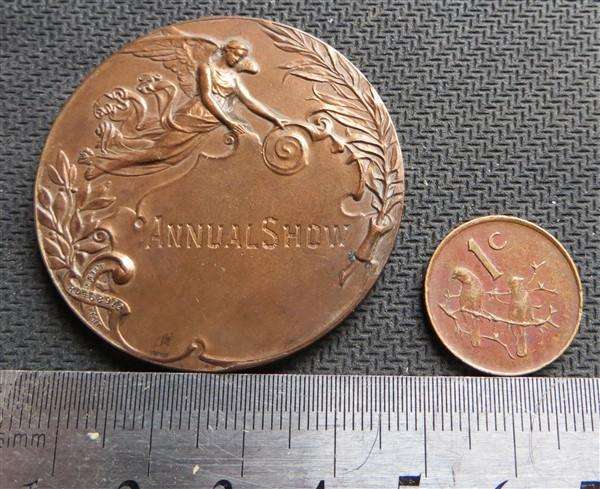 Large G & D Horticultural Society Annual Show Medal  - 1c coin not included