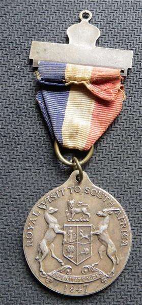 1947 Royal Visit to SA Silver Medallion