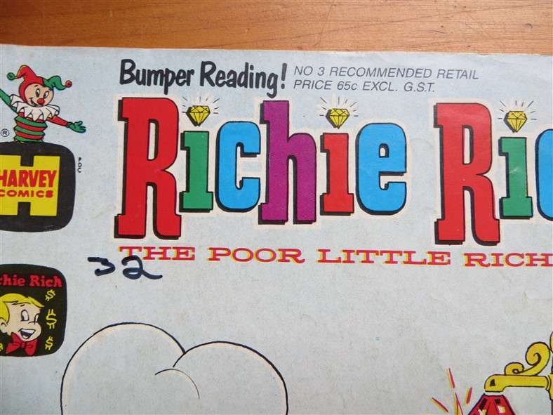 2 x Vintage Richie Rich Comics Lot - 1 Bid for All
