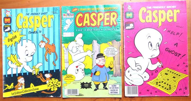 3 x Vintage Casper Comics Lot - 1 Bid for All