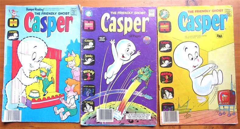 3 x Vintage Casper Comics Lot - 1 Bid for All