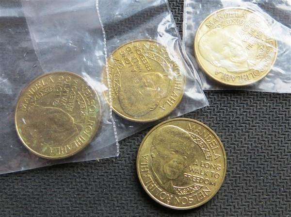 4 x Nelson Mandela - Long Walk to Freedom medallion - Bid per Medallion