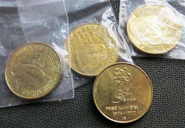 4 x Nelson Mandela - Long Walk to Freedom medallion - Bid per Medallion