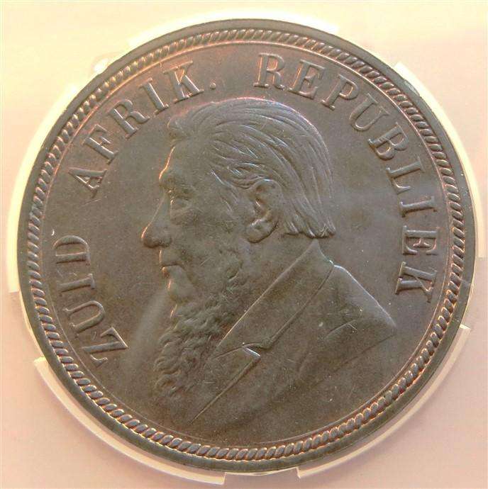 1898 ZAR MS60RB SANGS Uncirculated 1d Penny
