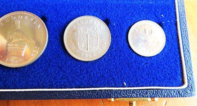 1964 Rhodesia Proof Set in Original SA Mint Box