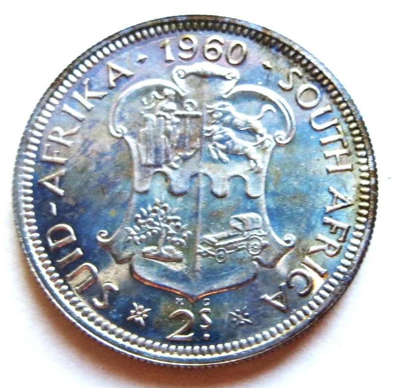 1960 Proof 2 Shillings Silver Florin SA Union