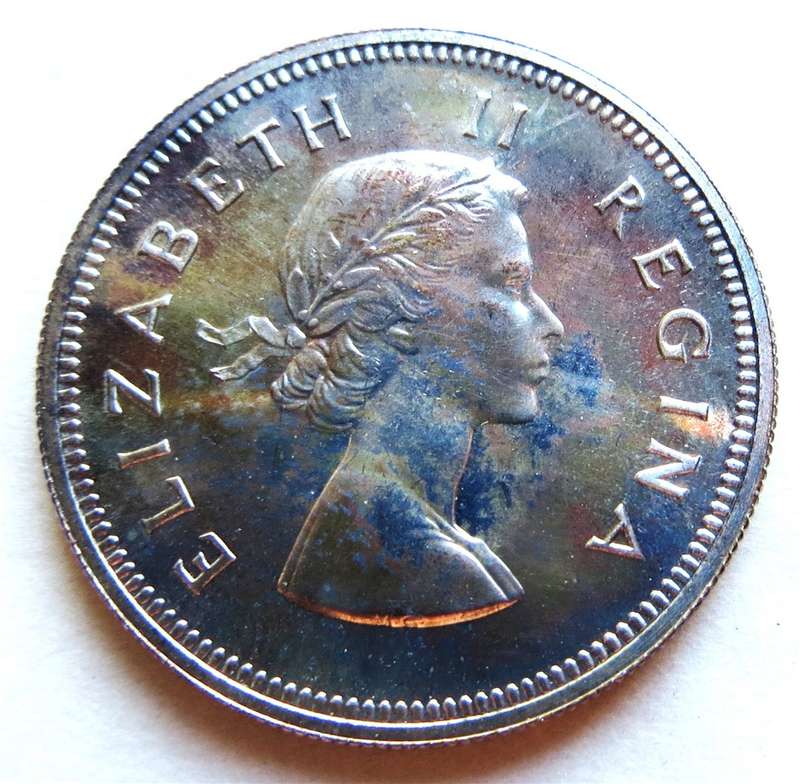 1960 Proof 2 Shillings Silver Florin SA Union