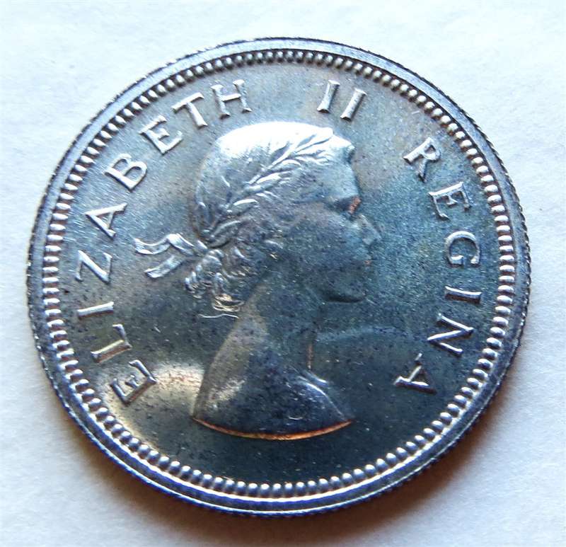 1960 Proof Shilling Silver 1/ SA Union