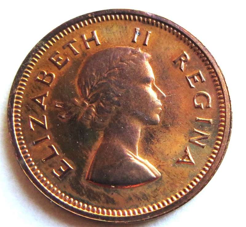 1960 Proof Quarter Penny 1/4d farthing SA Union