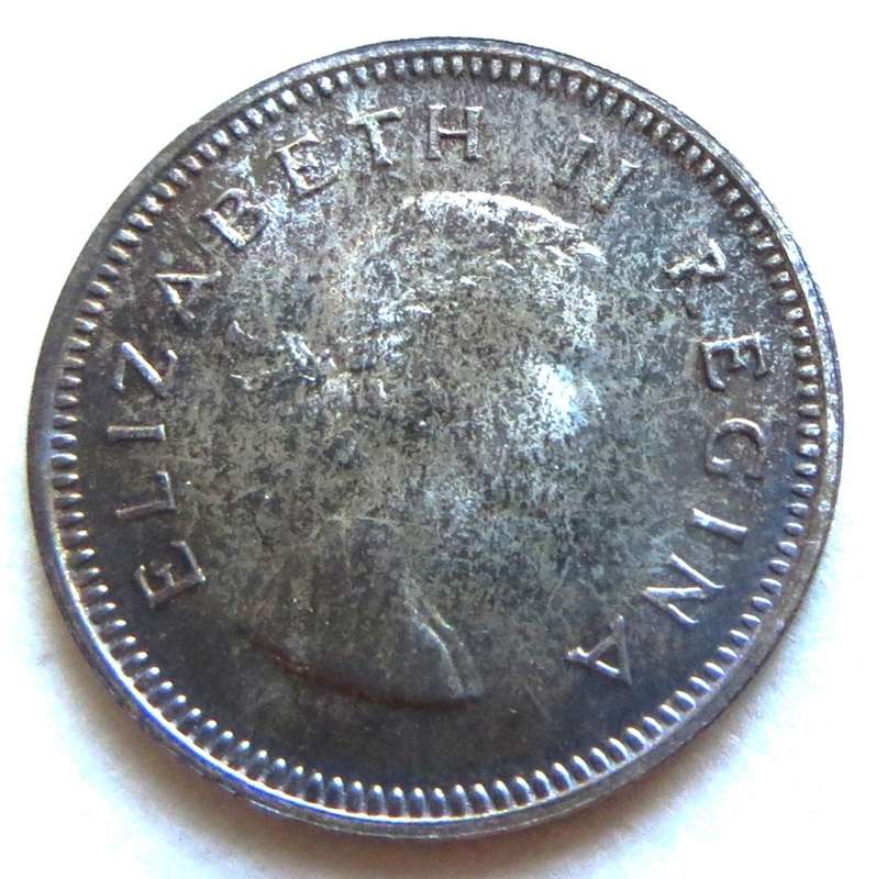 1955 Proof Threepence Silver 3d Tiekie SA Union