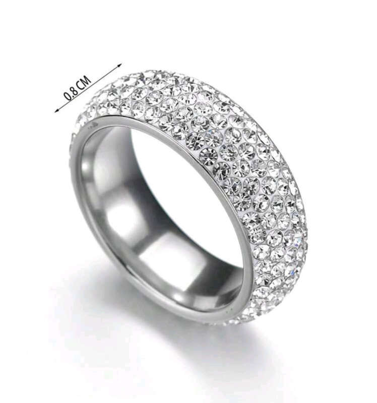 Rhinestone Paved Ring