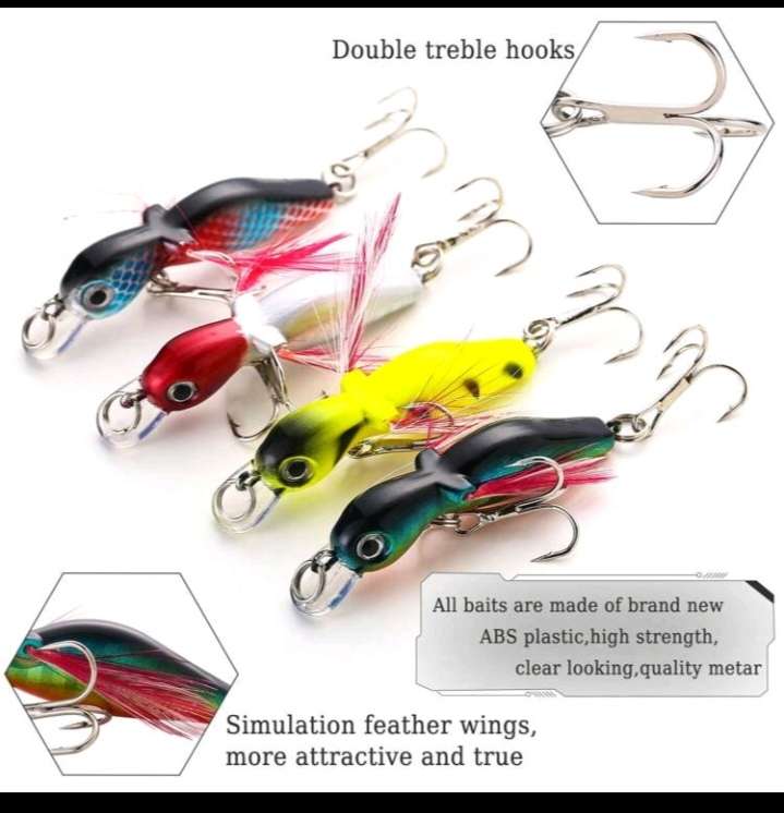 4pc Floating fishing bait