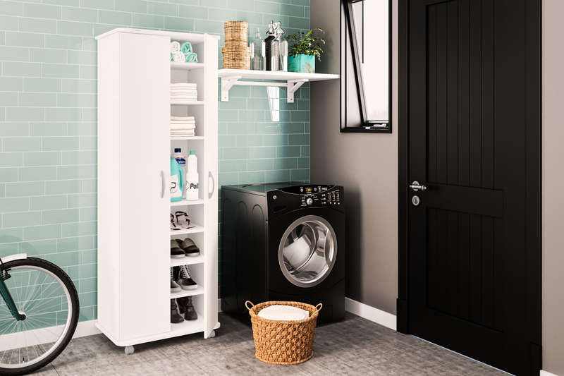 Multi-Functional White Cabinet