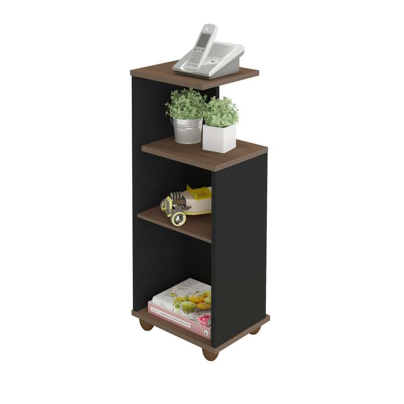 Bis End Table Walnut Black