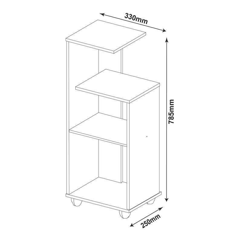 Bis End Table Walnut Black