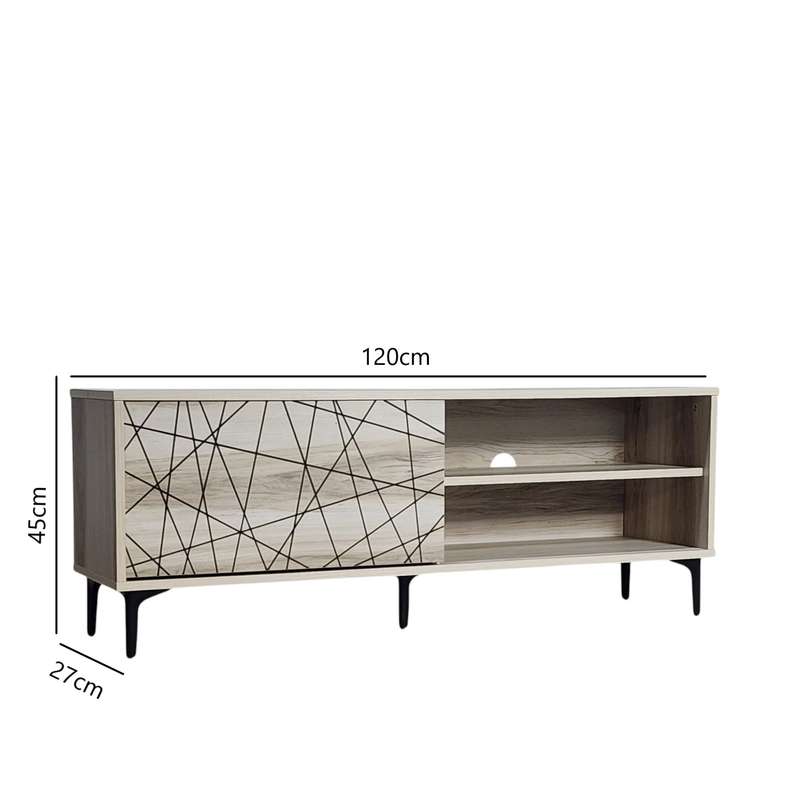 Bolton TV Stand Light Oak 120cm