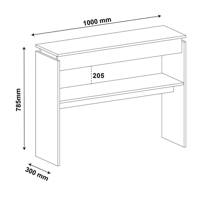 Creta Console Table Black
