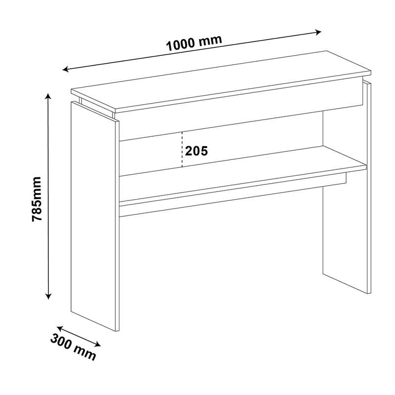 Creta Console Table White