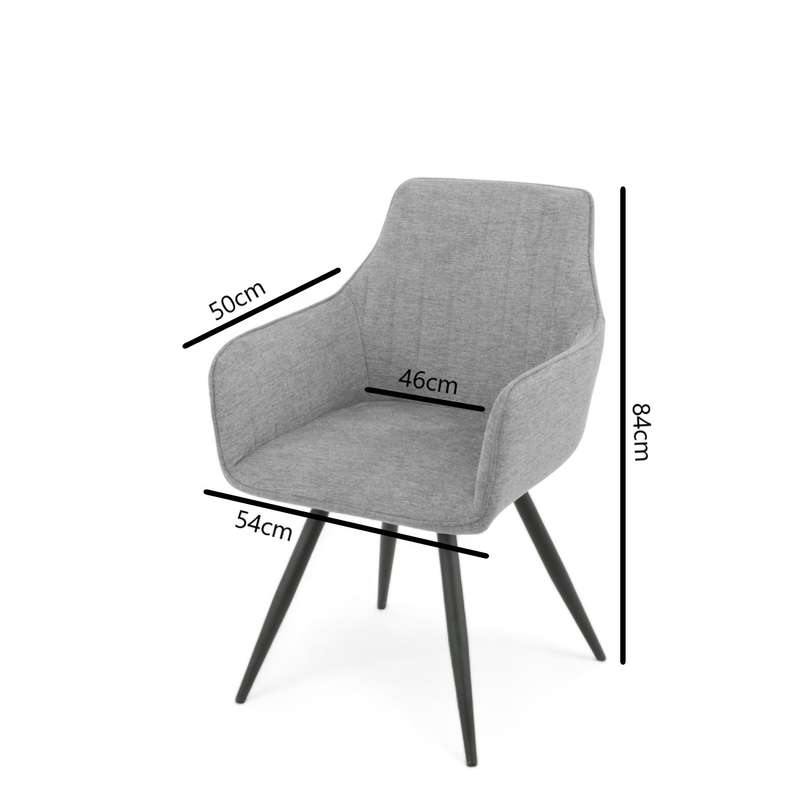 Dresden Grey Dining Chair  SET of 2