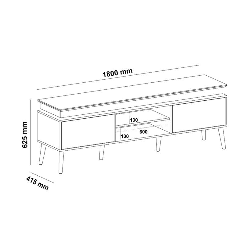 Lumina TV Stand Off White